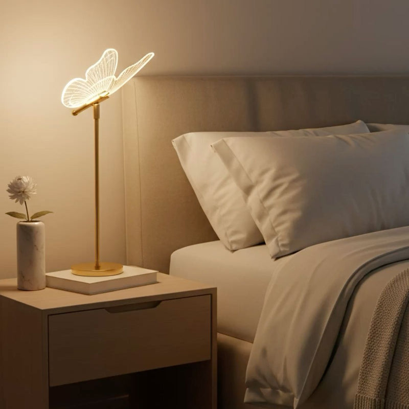 🦋 Luminária Borboleta LED | 3 Cores e Brilho Ajustável