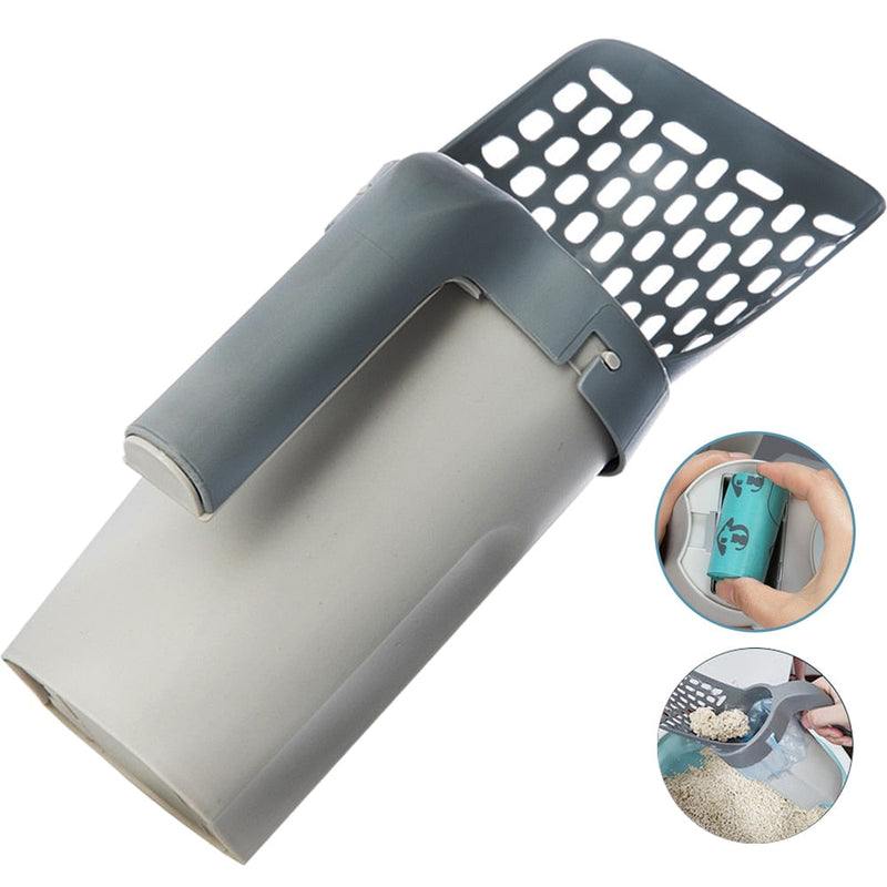 Pá Higiênica com Dispenser e Saquinhos para Gatos e Cachorros – Dimensão Pet