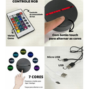 Luminária Gatinha LED 3D de Mesa /7 cores / Decoração - Gato na meia lua, animais, pets