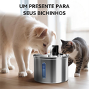 Newpet Bebedouro De Aço Inoxidável 3L Para Cães Gatos Automático Animais Domésticos Gatos Fonte 5V USB Alimentado BIVOLT