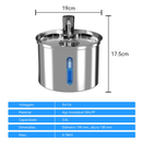 Newpet Bebedouro De Aço Inoxidável 3L Para Cães Gatos Automático Animais Domésticos Gatos Fonte 5V USB Alimentado BIVOLT