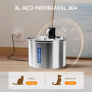 Newpet Bebedouro De Aço Inoxidável 3L Para Cães Gatos Automático Animais Domésticos Gatos Fonte 5V USB Alimentado BIVOLT
