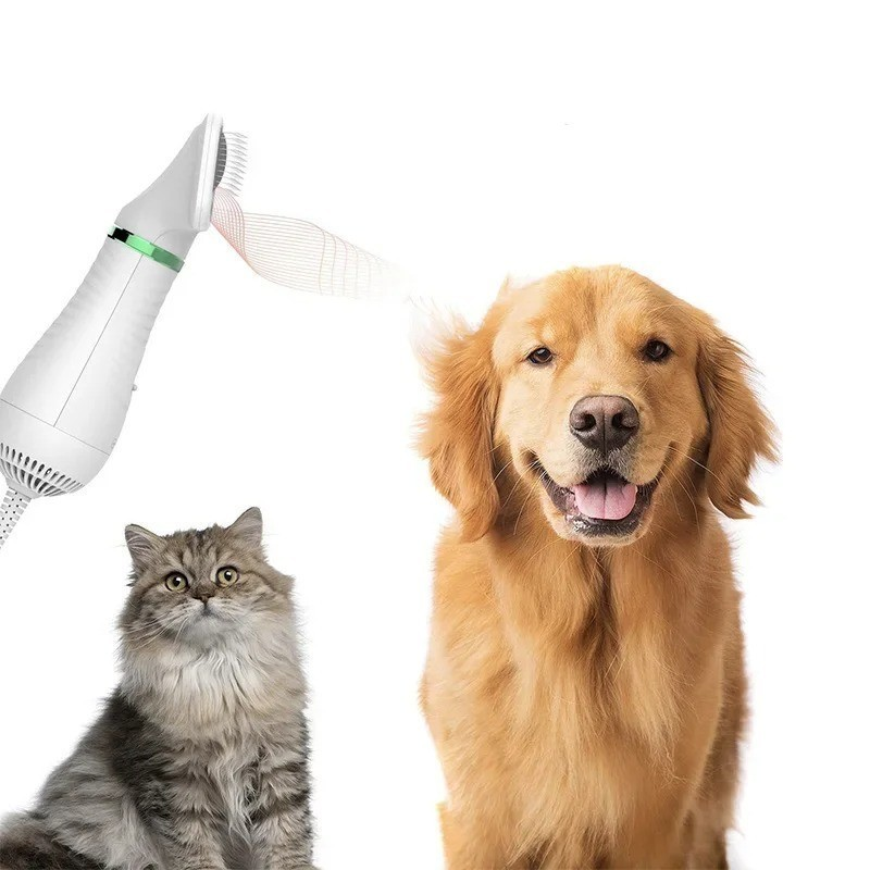Escova Secadora Pet 110V- 2 EM 1 Seca Remove Pelos Cachorro Coelho Gato ，Baixo Ruído!