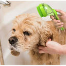 Escova de Banho para Pets com Reservatório de Shampoo Silicone Macio Massageador para Cães e Gatos